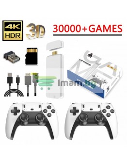 Безжична ретро конзола Game Stick PRO 30 000 видео игри, 64 GB, 2x безжичен контролер 4K Ultra Game